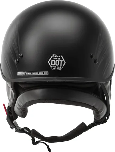 Miniatura 3 de GMAX HH-65 Naked DOT aprobado medio casco para motocicleta, ciclomotor, scooter y más