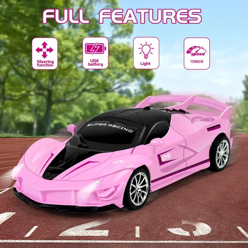 Miniatura 5 de Auto a control remoto para niñas, a escala 1:18, juguetes de autos a control remoto para niños pequeños de 3, 4, 5, 6, 7, 8-12 años, modelo de auto