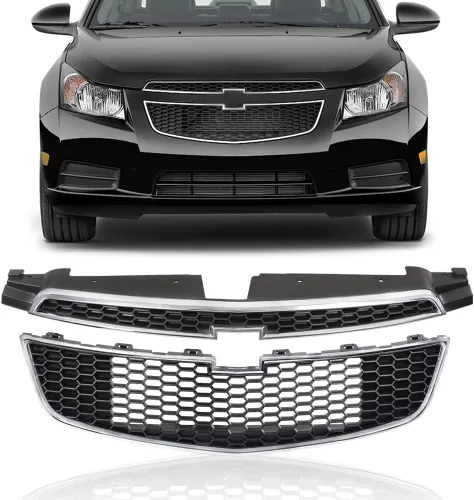 Miniatura 11 de PIT66 Rejilla de parachoques delantera inferior, compatible con Chevy Cruze 2016-2018, rejilla de repuesto de malla de nido de abeja de ABS