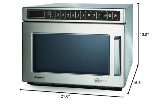 Miniatura 2 de Amana HDC212 Horno microondas comercial de encimera resistente con sistema de panel táctil para preparación de alimentos de cocina 0.6 pies