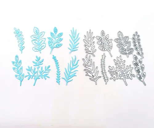 Miniatura 4 de 16 troqueles de corte de hojas, diseño de flores de verano, hojas de otoño, plantillas de metal en relieve para tarjetas, álbumes de recortes y 16