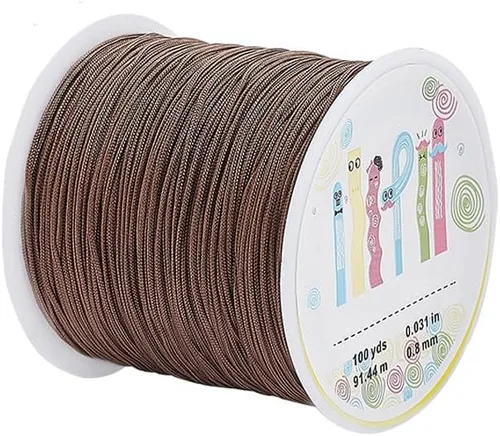 PH PandaHall Cuerda de nailon de 100 yardas de 0.031 in, cordón de anudado chino de nailon Kumihimo hilo de macramé trenzado para sombra ciega, mini