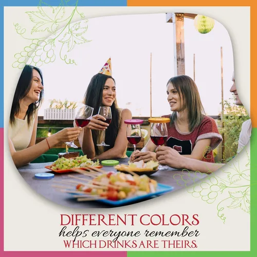 Miniatura 5 de Fundas para copas de vino – Mantén a los insectos lejos de copas de vino al aire libre – Úselo como funda para tazas de café, latas de refresco