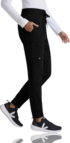Miniatura 3 de Barco One Pantalón deportivo, pantalón quirúrgico de altura media, con tejido elástico de 4 vías y 3 bolsillos, para mujer