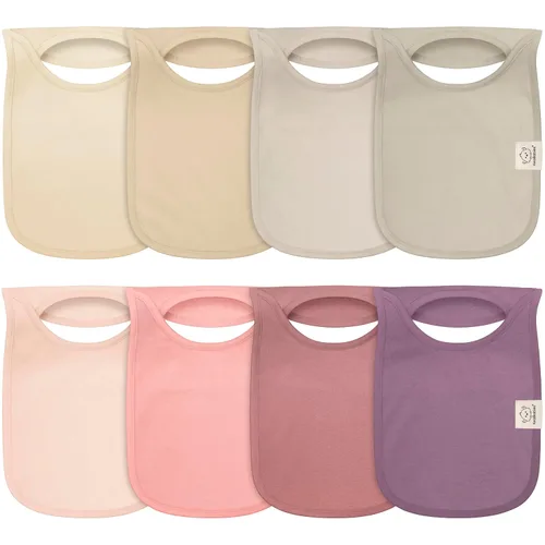 KeaBabies Paquete de 8 baberos para bebé para niños y niñas, baberos sin botones para bebés que babean durante la dentición, recién nacidos, suaves
