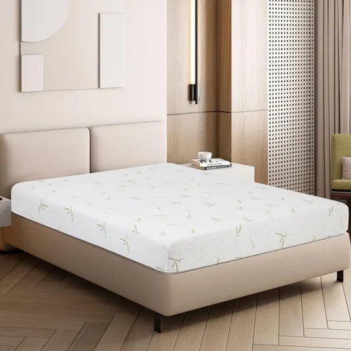 Miniatura 20 de BestMassage Colchón individual de 5 pulgadas Espuma viscoelástica con gel Sensación mediana firme Blanco Cama en una caja, certificado