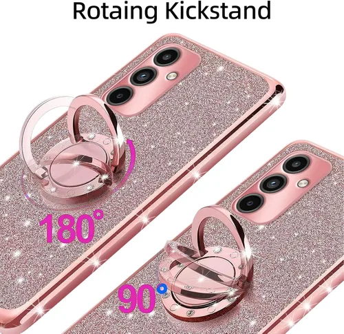 Miniatura 3 de Funda para Samsung Galaxy A15 0.18 oz, Gabb Phone 4 Pro para mujeres y niñas, con purpurina de cristal suave TPU transparente de lujo, bonita funda