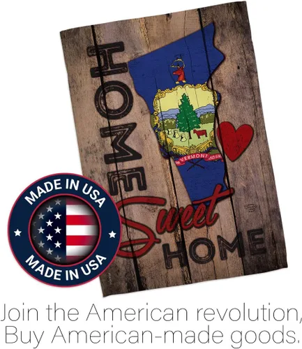 Miniatura 5 de FK191153-BO Vermont Sweet Home Americana States - Juego de banderas decorativas para casa y jardín, con asta de bandera, multicolor