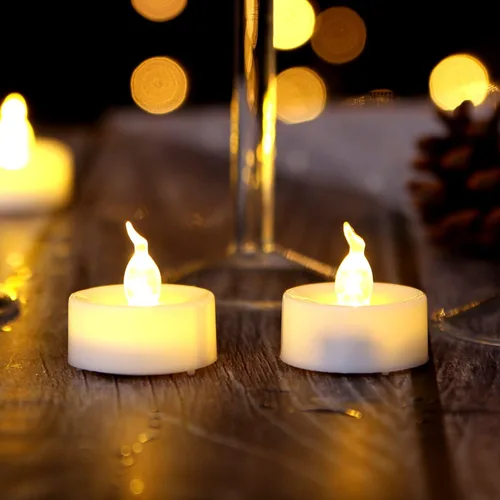 Miniatura 7 de AGPTEK Velas LED sin llama sin parpadeo que funcionan con pilas, velas de té de larga duración para bodas, vacaciones, fiestas, decoración