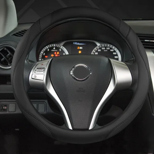 Miniatura 3 de West Llama - Funda personalizada para volante de automóvil para Nissan (Negro-Tamaño estándar)