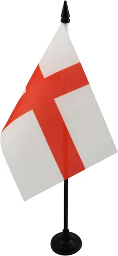 Miniatura 62 de United Kingdon Coat of arms Table Flag 5'' x 8'' - UK - British - England Desk Flag 21 x 14 cm - Black plastic stick and base - AZ FLAG Escudo