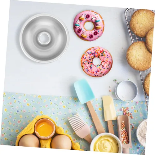 Miniatura 3 de BESTonZON Moldes de tubo para hornear Angel Food Cake Pan antiadherente Sartén de tubo de gasa de aleación de aluminio Molde de donas Molde