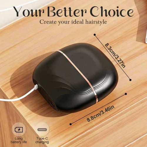 Miniatura 6 de Mini alisador de pelo, peine caliente recargable inalámbrico 2 en 1, alisador de pelo portátil para viajes con calentamiento rápido y diseño Rosa