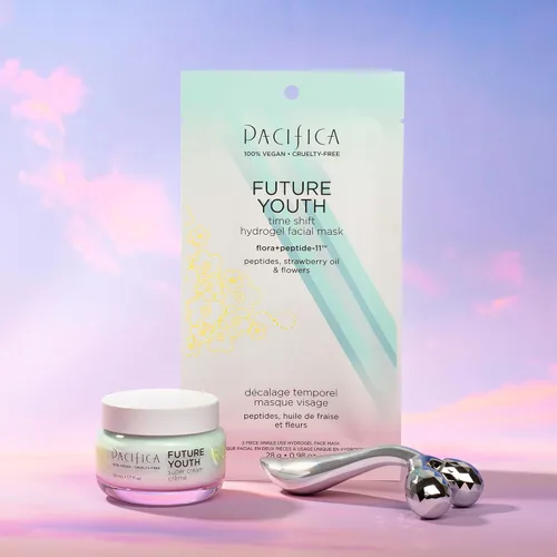 Miniatura 14 de Pacifica Future Youth Rodillo Facial de Acero Inoxidable – Masajeador Facial Dual de Enfriamiento Gua Sha para Esculpir, Contornear y Reducir
