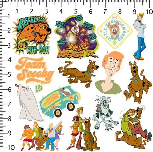 Miniatura 2 de Scooby-Doo! Paquete variado de calcomanías – 100 unidades troqueladas grandes calcomanías de vinilo de lujo para laptop, botella de agua, álbumes