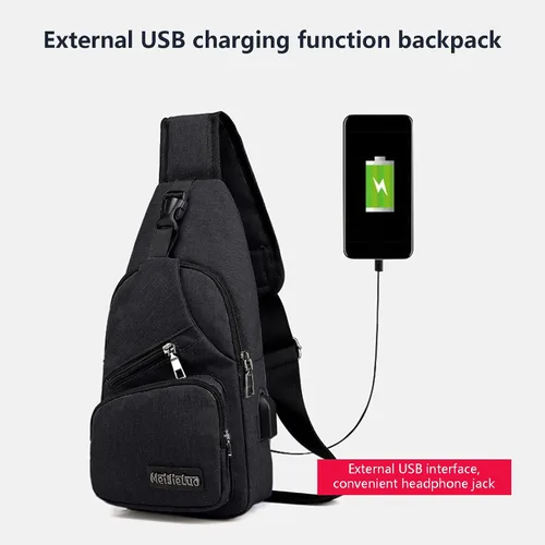 Miniatura 4 de Bolso bandolera pequeño, bolso cruzado en el pecho, mochila multiusos para mujeres y hombres, bolsa de viaje con correa
