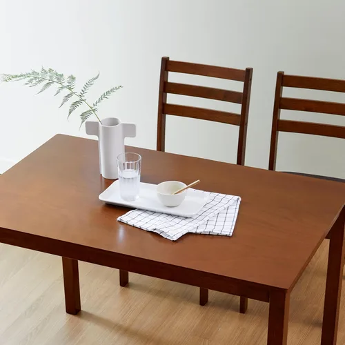 Miniatura 6 de Livinia Seattle - Juego de mesa de comedor de madera de 5 piezas para 4, moderno juego de comedor de cocina de granja con sillas traseras de Antiguo