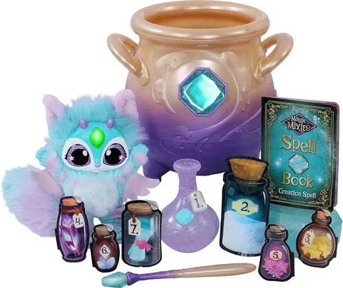 Magic Mixies - Caldero mágico con juguete de peluche interactivo de 8 pulgadas y más de 50 sonidos y reacciones
