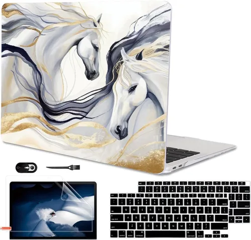 Miniatura 30 de Funda para MacBook Air de 13 pulgadas 2021 2020 2019 2018 para Mac A2337 M1 A2179 A1932 Funda con Touch ID, funda rígida de plástico