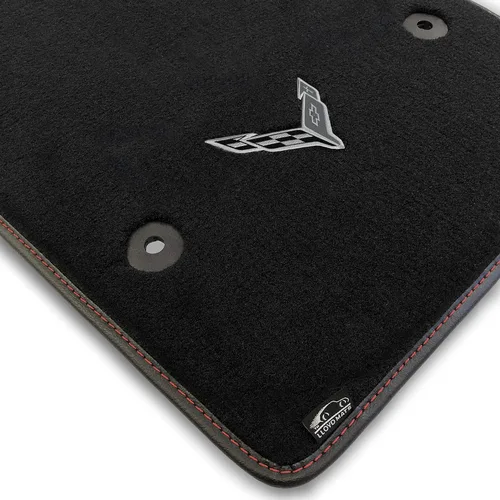 Miniatura 23 de Lloyd Mats Tapetes alfombrados a medida para el suelo del automóvil de lujo prémium para Corvette C8 2020-ON Coupé y convertible