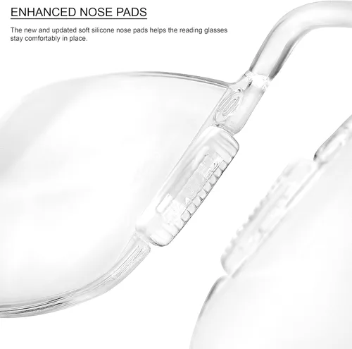 Miniatura 5 de Noble - Gafas de lectura pequeñas (paquete de 3) – Lectores sin montura con 3 portatarjetas de crédito y 1 funda para teléfono celular – Trucos