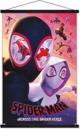 Trends International Marvel Spider-Man: Across The Spider-Verse - Póster de pared de una hoja de máscaras, 22.37 x 34.00 pulgadas, impresión premium