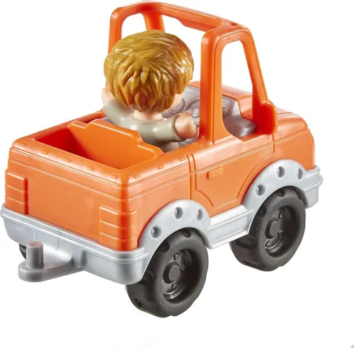 Miniatura 5 de Fisher-Price Little People - Juguete para niños pequeños, ayuda a un amigo a recoger camión, vehículo naranja y figura para jugar a partir de 1 años