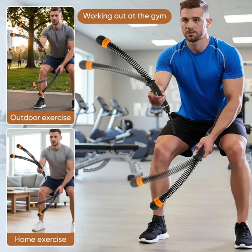 Miniatura 9 de Saker - Cuerdas de batalla ajustables sin cuerda Cuerdas de entrenamiento con peso inalámbricas para gimnasio en casa Equipo de ejercicio Rosa