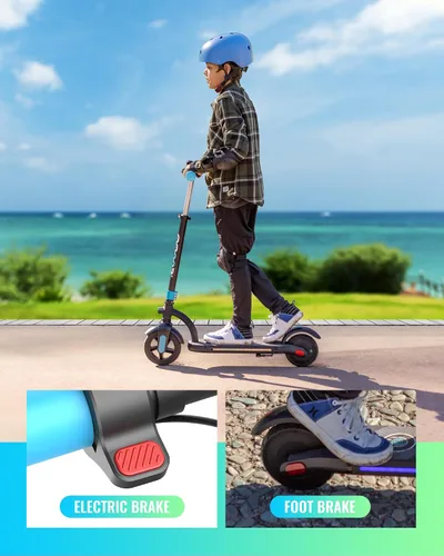 Miniatura 4 de Gyroor H40 Kids Electric Scooter 180W 10MPH LED Lights Ages 6 12