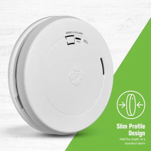 Miniatura 2 de First Alert Alarma Combinada de Humo y Monóxido de Carbono, Detector Operado por Batería con Diseño de Perfil Delgado, SMCO200, Paquete de 1