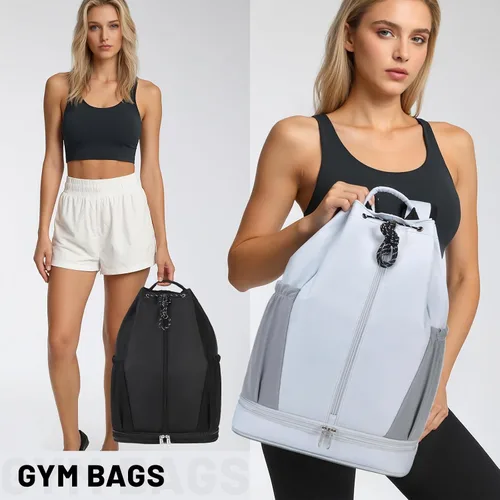 Miniatura 2 de mygreen Mochila con cordón para gimnasio con compartimento para zapatos