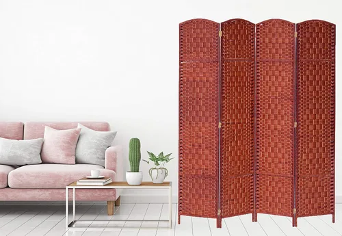 Miniatura 18 de Legacy Decor 8 Panels Room Divider Privacy Partition Screen Bamboo Fiber Natural Color 5.9 ft High X 11.7 ft Wide