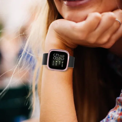 Miniatura 8 de Simpeak Funda protectora de pantalla compatible con reloj inteligente Fitbit Versa 2, 5 unidades, protección completa, cubierta de parachoques