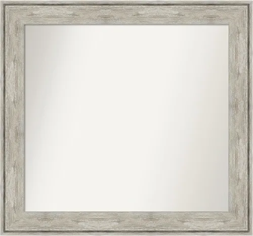 Miniatura 29 de Amanti Art Espejo de baño plateado para sobre fregadero, 28 x 47 pulgadas, espejo rectangular de plata imperial, marco de madera tradicional de gran