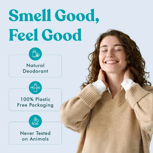 Miniatura 5 de Vibe - Desodorante natural sin aluminio para mujeres y hombres, control de olores de larga duración con aceite de coco orgánico y cera de abejas