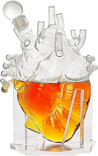 Heart Decanter - Juego de decantador de whisky y vino, aireador de órganos, con texto en inglés «That Someone You Love», regalo para médicos,
