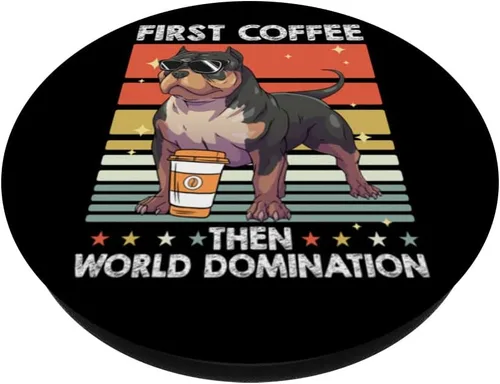 Miniatura 2 de Bulldog Coffee Breed Dog - Pet American Bully PopSockets intercambiables PopGrip