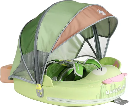 Miniatura 21 de Mambobaby Float Deluxe - Flotador de piscina para bebés: entrenador de natación seguro y cómodo para bebés y niños pequeños, diseño no inflable, Rosa