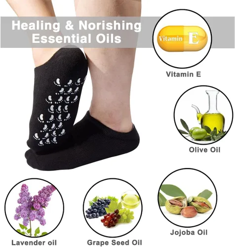 Miniatura 2 de Codream Calcetines grandes de gel hidratante para hombre, tratamiento definitivo para piel seca agrietada y áspera en los pies, paquete de 2 pares