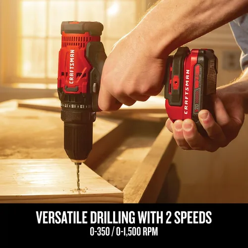 Miniatura 5 de CRAFTSMAN V20 Kit combinado de herramientas eléctricas inalámbricas de 4 herramientas con 2 baterías y cargador (CMCK400D2)