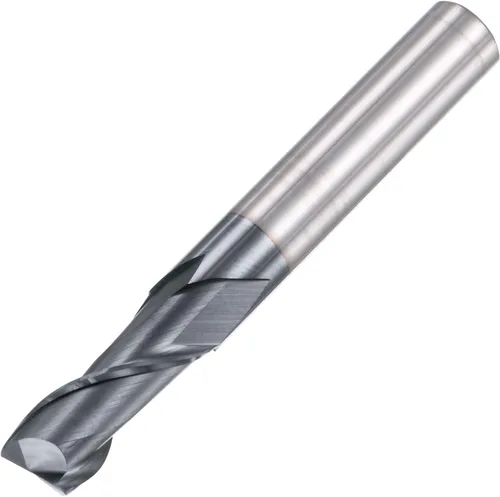 Miniatura 19 de uxcell Fresa de extremo de nariz cuadrada, punta de 0.039 in de diámetro de carburo sólido recubierto AlTiN Fresa CNC Fresa de 2 flautas en espiral