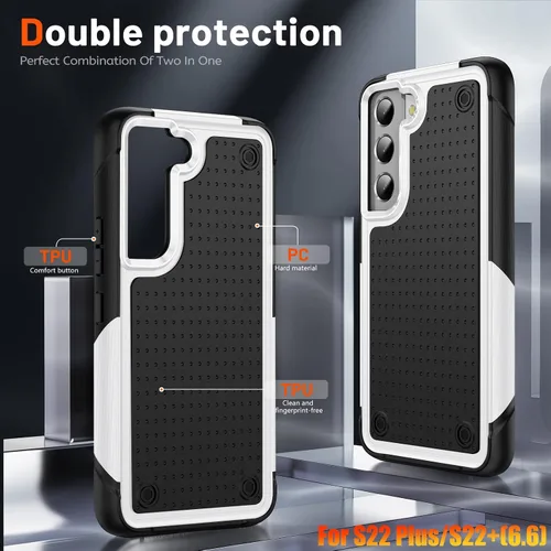 Miniatura 5 de Funda resistente para Samsung Galaxy S22 Plus/S22+ de 6.6 pulgadas, 4 esquinas con bolsas de aire [protección contra caídas de 12 pies], agarre