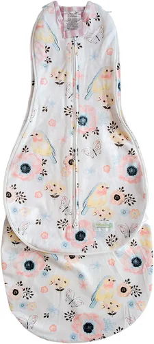Miniatura 6 de Woombie Grow with Me Manta Envolvente para Bebé, Manta Envolvente Convertible para 0-9 Meses, Se Expande a Manta Vestible hasta 18 Meses, Pájaros