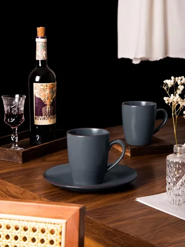 Miniatura 7 de famiware Venus - Tazas de café para 4, juego de tazas de 12 onzas, taza para beber con asa para café, té, cacao, leche, carbón