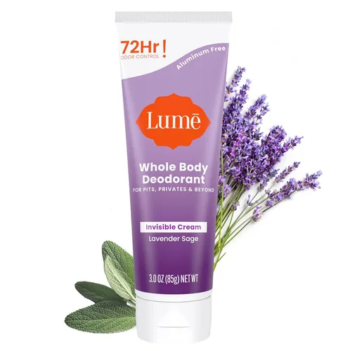 Lume Desodorante para todo el cuerpo - Tubo de crema invisible - Control de olor durante 72 horas - Sin aluminio, sin bicarbonato de sodio, seguro