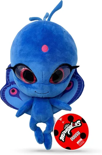 Miraculous Ladybug - Kwami Mon Ami Duusu, juguetes de peluche de pavo real de 9 pulgadas para niños, juguete de peluche súper suave con ojos de