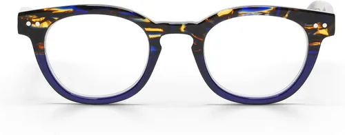 Miniatura 16 de eyebobs - Waylaid Gafas de lectura tradicionales y azules de primera calidad Marco redondo para caras promedio