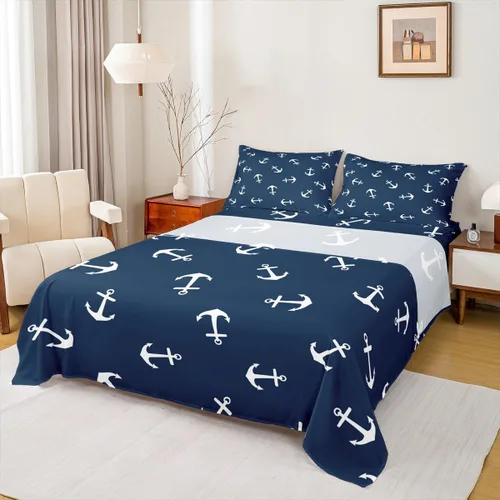 Miniatura 13 de Manfei Juego de sábanas de acuarela floral tamaño individual, juego de ropa de cama con flores botánicas, juego de sábanas de dibujos animados