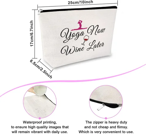 Miniatura 2 de Sfodiary Bolsa de maquillaje para amantes del yoga, regalos de yoga para mujeres, instructoras de yoga, regalo de agradecimiento para profesores