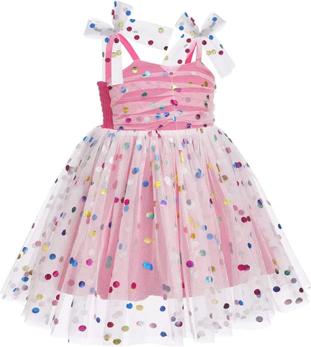 Miniatura 4 de Traje de niña de primer cumpleaños para niña, vestido de tutú rosa floral, vestido de tul con flor de rosa, vestido de verano para sesión de fotos